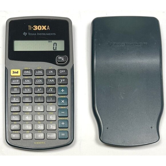 TEXAS INSTRUMENTS TI-30XA Solar Scientific CALCULATOR w/ Cover + Card WORKS! EUC - Picture 1 of 4